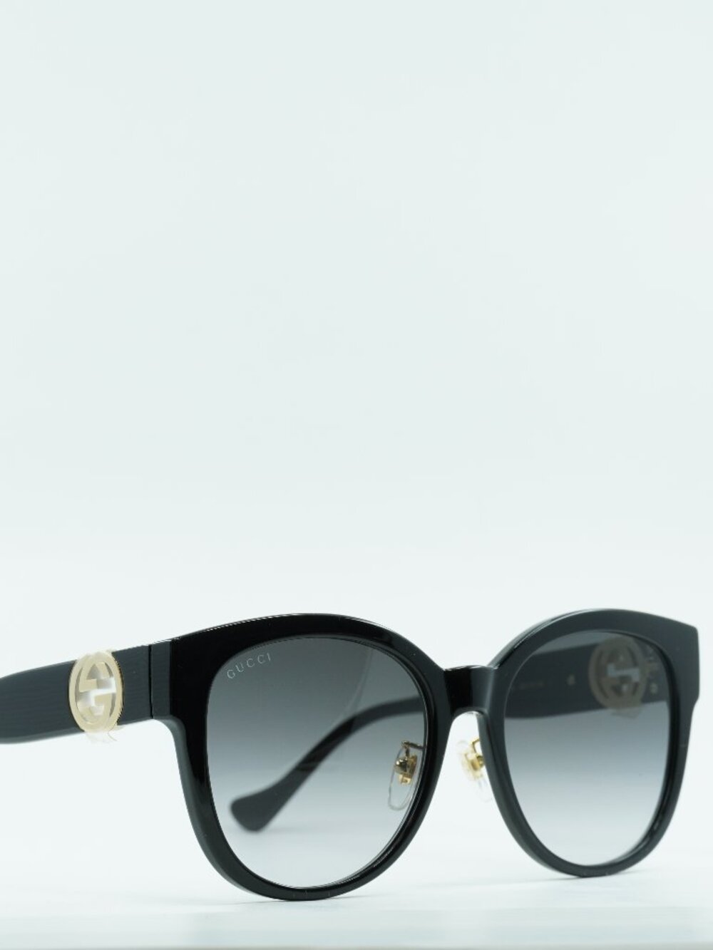 Gucci GG1028SK 006 Cat Eye Sunglasses - Black / Grey - Picture 13 of 14